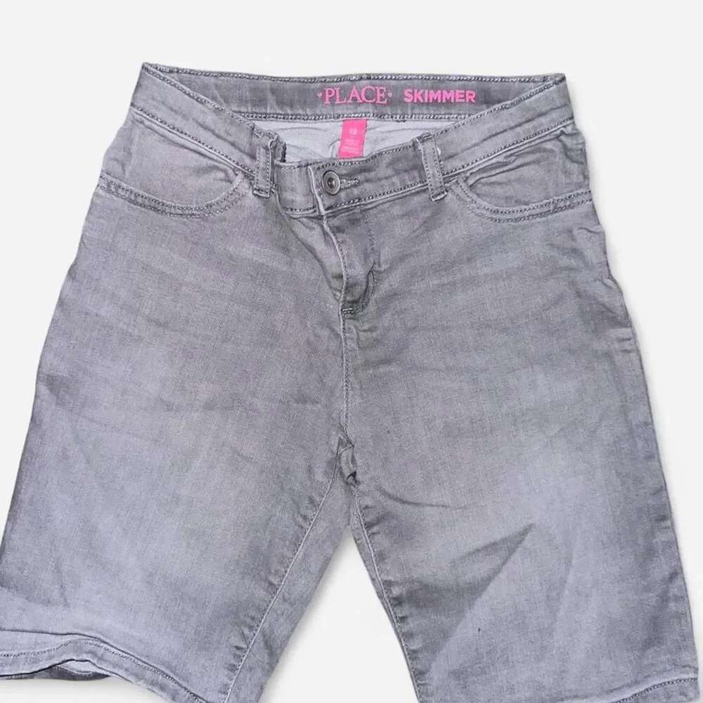 Girl's Grey Bermuda Shorts